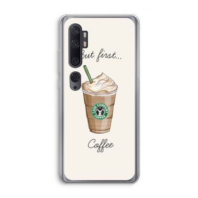 But first coffee: Xiaomi Mi Note 10 Transparant Hoesje
