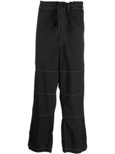 LEMAIRE pantalon en coton Judo à taille ceinturée - Noir