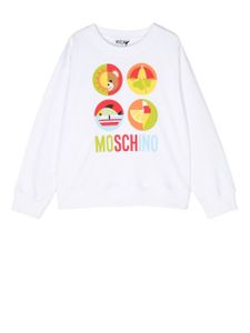 Moschino Kids sweat à imprimé graphique - Blanc