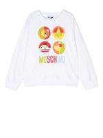 Moschino Kids sweat à imprimé graphique - Blanc