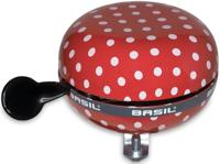 BASIL fietsbel "big bell polkadot" big bell polkadot, red/white dots