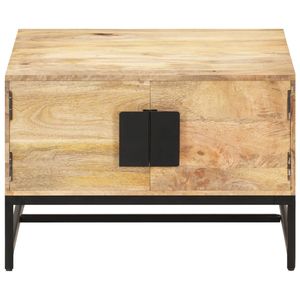 The Living Store Salontafel - Massief Mangohout - 67x67x45 cm - Rustieke stijl