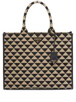 Prada sac cabas Symbole à motif triangle - Noir - thumbnail