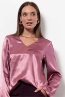 Studio Anneloes Madison Satin Top 13368 T-shirt Lange Mouw 4500 Vintage Berry