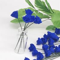 10 stuks 1:12 Mini Doll House tuin slaapkamer scène decoratie Rose (blauw)