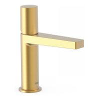 Wastafelkraan Tres Project | Opbouw | Mengkraan | Standaard model | 1-knop | Rond | 24k Goud mat