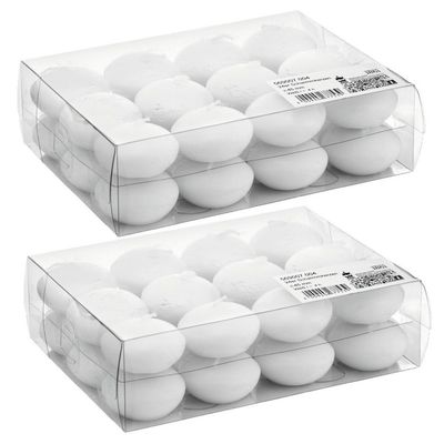 48x Bruiloft/huwelijk witte drijfkaarsen 4,6 cm 4,5 branduren