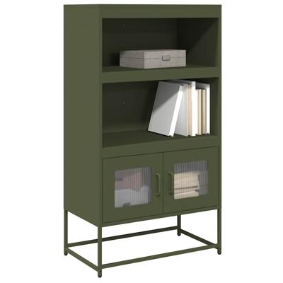 Hoge kast 68x39x123 cm staal olijfgroen