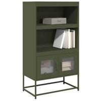 Hoge kast 68x39x123 cm staal olijfgroen