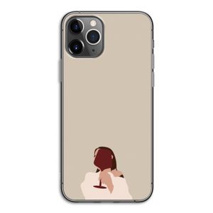 I drink wine: iPhone 11 Pro Transparant Hoesje