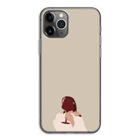 I drink wine: iPhone 11 Pro Transparant Hoesje