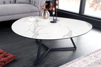 Moderne salontafel MARVELOUS 90cm wit marmeren keramiek gemaakt in ItalieÌˆ - 42142