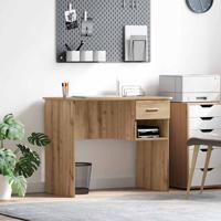 Bureau artisanaal eikenkleurig 90 x 49.5 x 75 cm Bewerkt hout
