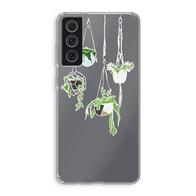 Hang In There: Samsung Galaxy S21 FE Transparant Hoesje