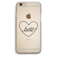 Best heart black: iPhone 6 / 6S Transparant Hoesje