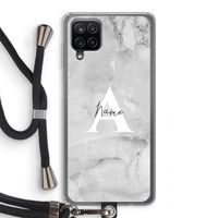 Ivory Marble: Samsung Galaxy A12 Transparant Hoesje met koord