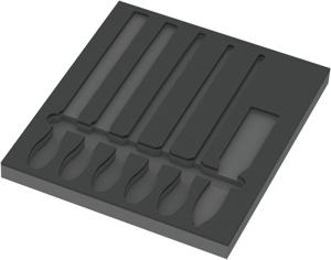 Wera 9883 Schuimrubberen inzetstuk voor PFERD vijlen Set 1, zonder gereedschap, 344 x 30 x 392 mm - 05137383001