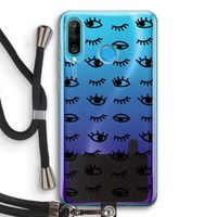 Eye pattern #2: Huawei P30 Lite Transparant Hoesje met koord