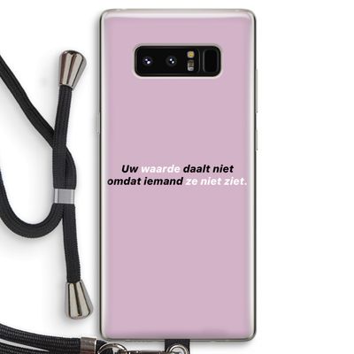 uw waarde daalt niet: Samsung Galaxy Note 8 Transparant Hoesje met koord