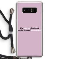 uw waarde daalt niet: Samsung Galaxy Note 8 Transparant Hoesje met koord uw waarde daalt niet: Samsung Galaxy Note 8 Transparant Hoesje met koord