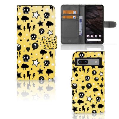 Telefoonhoesje met Naam Google Pixel 7A Punk Geel Telefoonhoesje met Naam Google Pixel 7A Punk Geel