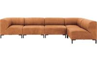 Goossens Excellent Hoekbank Marshall cognac, leer, 1,5-zits, urban industrieel