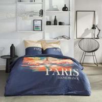Beddengoedset - TODAY - JAVA - 2 personen - 240x220 cm - Katoen - Parijs print - Blauw