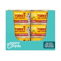 Edgard & Cooper kalkoen en kip kat natvoer blikjes 18 x 85gr