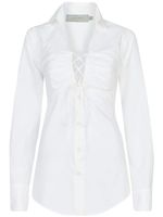 Silvia Tcherassi blouse froncée Dileta à détail de laçage - Blanc - thumbnail