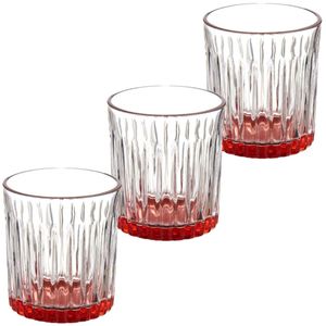 Luxe Exotic Collection Drinkglazen set 6x stuks op oranje basis 330 ml