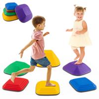 6-delige set Kinder Balansstenen Antislip Stapelstenen Rivierstenen Stapstenen tot 80 kg Belastbaar