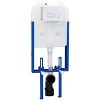 VidaXL Cisterna frame met opslag wit 50 x 8 x 131 cm staal