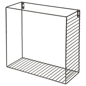 Duraline Wandopbergrek met ronde lijnen 30x30x12,5cm Zwart