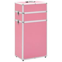 vidaXL Make-up trolley aluminium roze - thumbnail