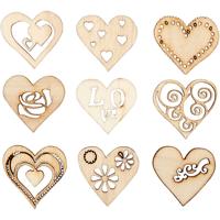 Creativ Company Hout decoratie, love, afm 28 mm, 45 stuk/ 1 doos Creativ Company Hout decoratie, love, afm 28 mm, 45 stuk/ 1 doos