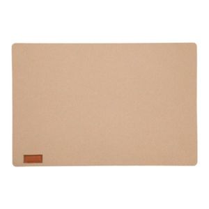 Rechthoekige placemat met ronde hoeken polyester beige 30 x 45 cm