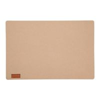 Rechthoekige placemat met ronde hoeken polyester beige 30 x 45 cm