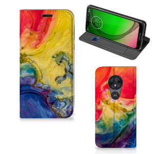 Bookcase Motorola Moto G7 Play Watercolor Dark