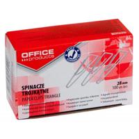 OFFICE products papierklemmen, 28 mm, gegalvaniseerd, driehoekig, doos van 100 stuks