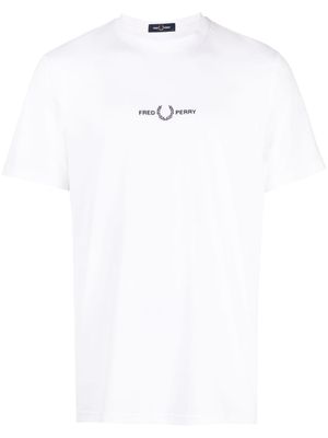 Fred Perry t-shirt à logo imprimé - Blanc