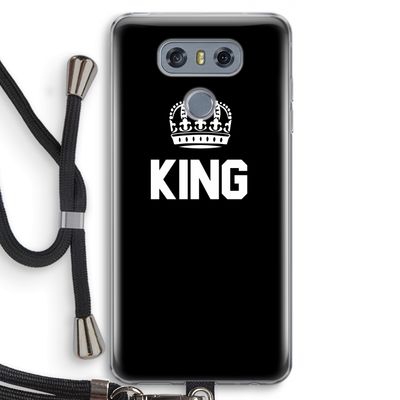 King zwart: LG G6 Transparant Hoesje met koord