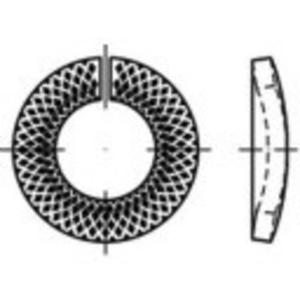 TOOLCRAFT Onderlegring 88130 RVS 1000 stuk(s) TO-5380362