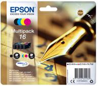 Epson inktcartridge 16, 165-175 pagina's, OEM C13T16264012, 4 kleuren