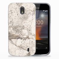 Nokia 1 | TPU | Siliconen hoesje | Marmer Beige Nokia 1 | TPU | Siliconen hoesje | Marmer Beige