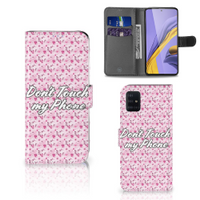 Samsung Galaxy A51 Portemonnee Hoesje Flowers Pink DTMP - thumbnail