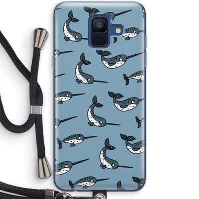 Narwhal: Samsung Galaxy A6 (2018) Transparant Hoesje met koord
