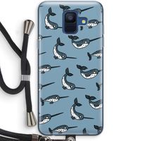 Narwhal: Samsung Galaxy A6 (2018) Transparant Hoesje met koord