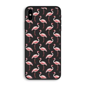 Flamingoprint groen: iPhone XS Biologisch afbreekbaar hoesje
