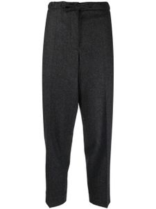 Jil Sander drawstring wool trousers - Gris