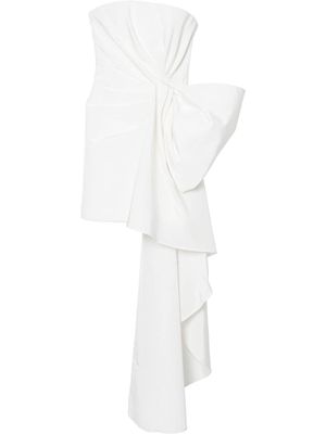 Carolina Herrera robe courte à détail de nœud - Blanc